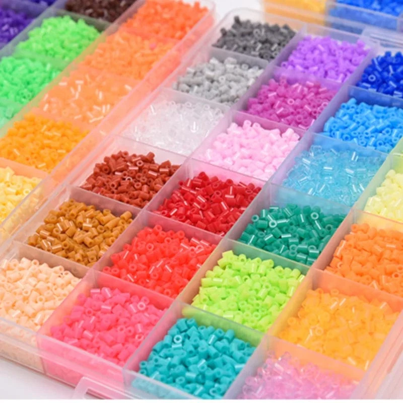 2.6 mm Perler Hama-Perlen-Set, 3D-Puzzle, Eisenperlen, Spielzeug für Kinder, kreativ, handgefertigt, Basteln, DIY-Geschenk, Sicherungsperlen. Mit großer Stecktafel