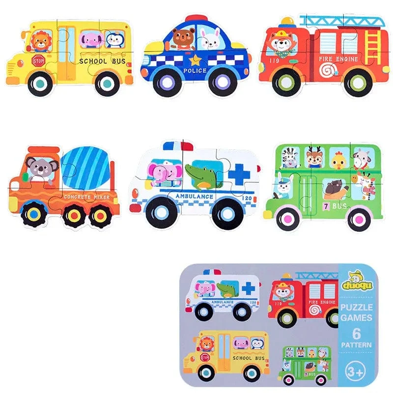 Baby Puzzle Montessori Pädagogisches Spielzeug Holz 3D Puzzle Spiele Eisen Box kinder Puzzles Jigsaw Holz Puzzles Für Kinder 2 3 4 jahre