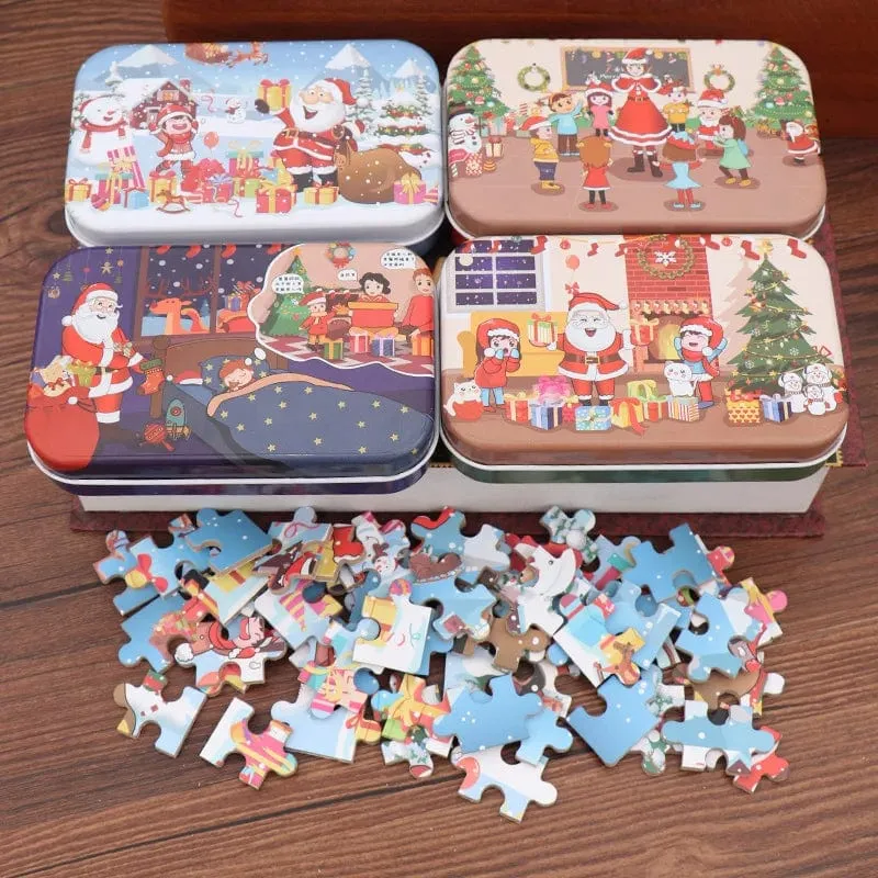 Baby Puzzle Montessori Pädagogisches Spielzeug Holz 3D Puzzle Spiele Eisen Box kinder Puzzles Jigsaw Holz Puzzles Für Kinder 2 3 4 jahre