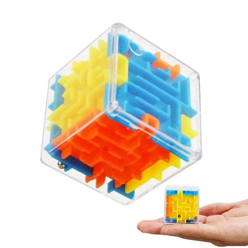 3D Labyrinth Zauberwürfel Sechs-seitige Transparent Puzzle Geschwindigkeit Cube Rolling Ball Magische Würfel Labyrinth Spielzeug Für Kinder Stress abbau Spielzeug