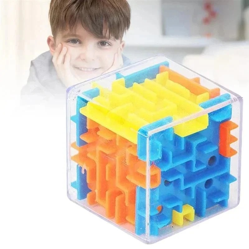 3D Labyrinth Zauberwürfel Sechs-seitige Transparent Puzzle Geschwindigkeit Cube Rolling Ball Magische Würfel Labyrinth Spielzeug Für Kinder Stress abbau Spielzeug