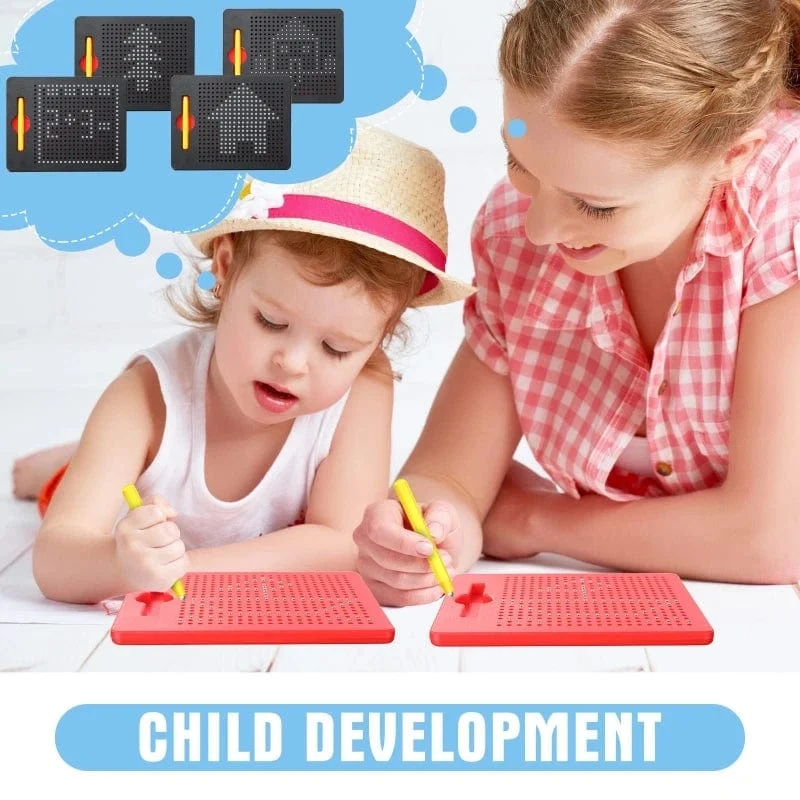 Magnetisches Tablet, Magnetpad, Zeichenbrett, Stahlperlen, Eingabestift, Perlen, Lernen, pädagogisches Schreibspielzeug, Kindergeburtstagsgeschenke