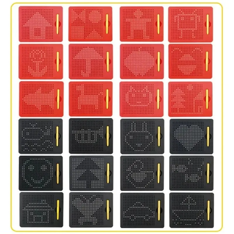 Magnetisches Tablet, Magnetpad, Zeichenbrett, Stahlperlen, Eingabestift, Perlen, Lernen, pädagogisches Schreibspielzeug, Kindergeburtstagsgeschenke
