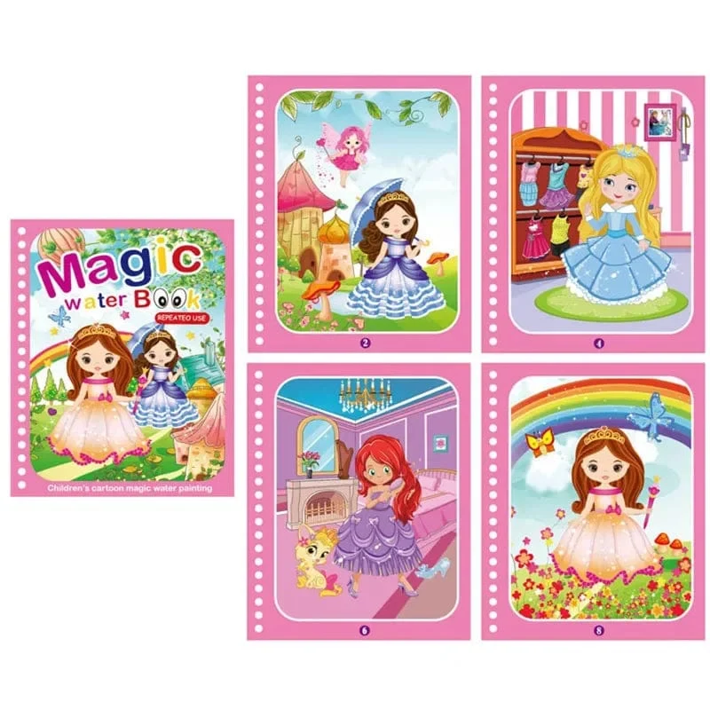 Wiederverwendbares Malbuch für Kinder, magisches Wasser-Malbuch, DIY-Kindgarten-Graffiti-Mal- und Zeichenspielzeug, Früherziehungsspielzeug