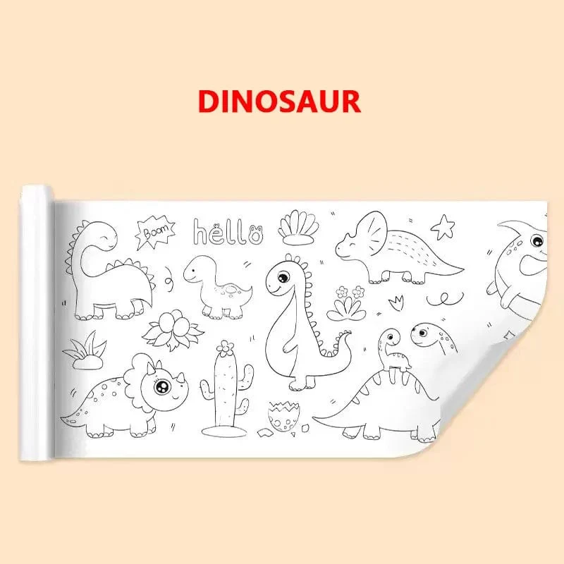 Kinder Zeichenrolle DIY Klebriges Farbfüllpapier Malpapierrolle Für Kinder DIY Malen Zeichnen Frühes Lernspielzeug