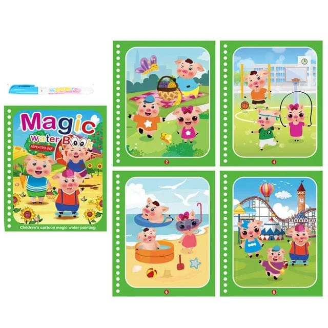 Montessori-Spielzeug, wiederverwendbares Malbuch, magisches Wasser-Malbuch, Mal- und Zeichenspielzeug, sensorisches Früherziehungsspielzeug für Kinder