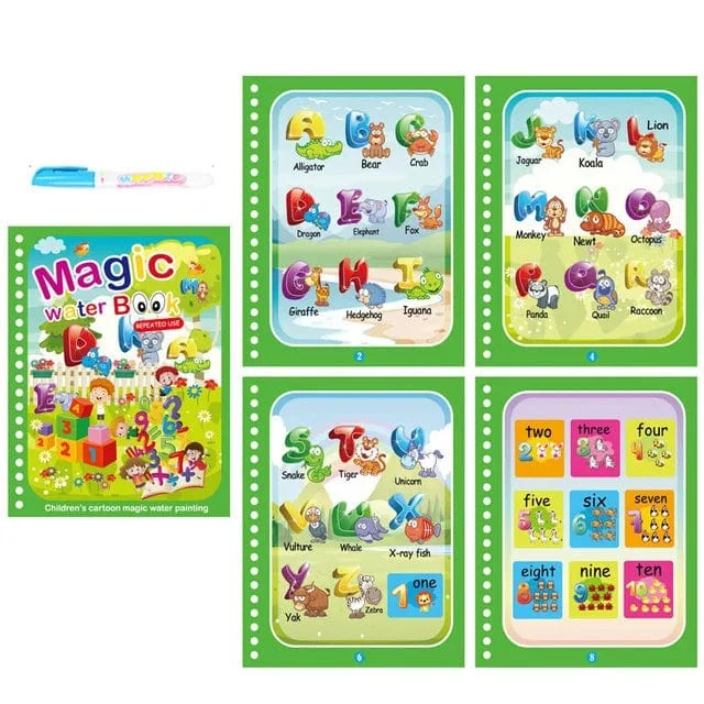 Montessori-Spielzeug, wiederverwendbares Malbuch, magisches Wasser-Malbuch, Mal- und Zeichenspielzeug, sensorisches Früherziehungsspielzeug für Kinder