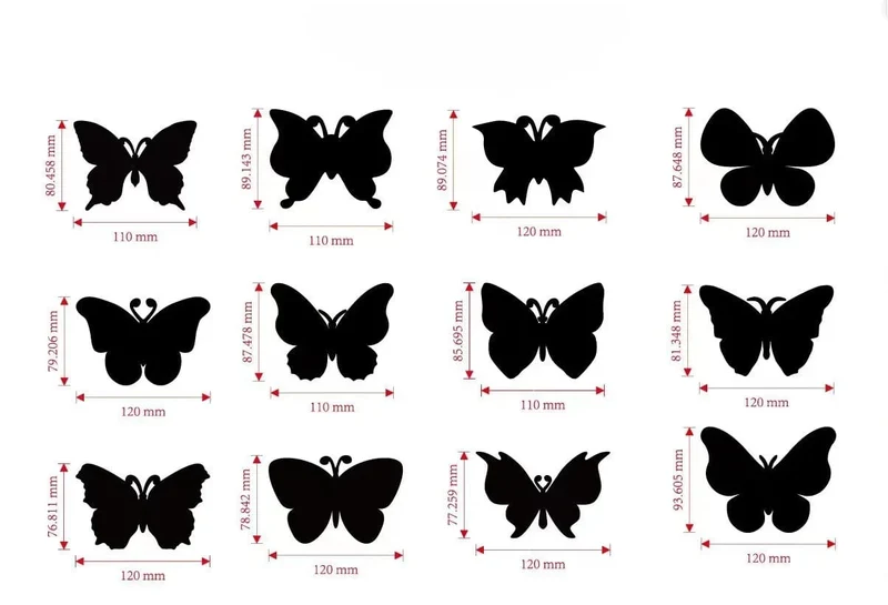 6/12-teiliges Set Magic Scratch Art Butterfly Scratch Zeichenpapier Lesezeichen Malbuch für Kinder Kreative Kartenaufkleber Lernspielzeug