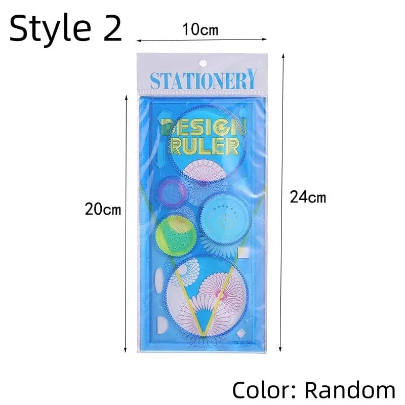 22/4/1PC Spirograph Lineal Zeichnung Kratzmalerei Spielzeug ineinander greifende Zahnräder Räder Malerei Zeichnung Zubehör pädagogisches Spielzeug