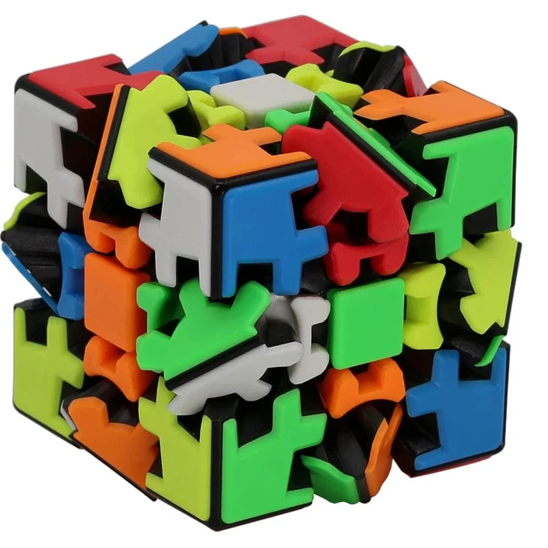 Ziicube Magic Gear Cube 3x3 3x3x3 Würfel Cubo Mágico Profissional Gearwheel Magico Puzzle mit Twist Game Gifts
