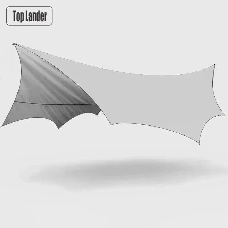 5.1 x 5.1 m große Campingplane, wasserdicht, achteckig, Schmetterling, für den Außenbereich, Sonnenschutz, Markise, Zelt, Schatten, Sonnenschutz, Strand, Touristenüberdachung