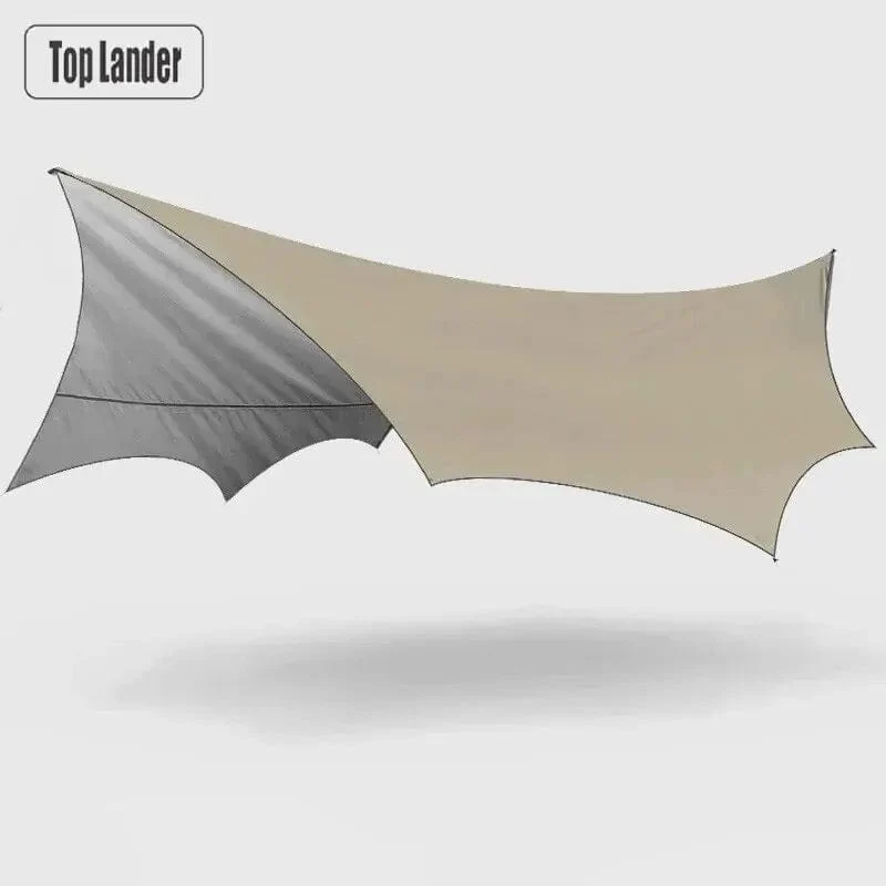 5.1 x 5.1 m große Campingplane, wasserdicht, achteckig, Schmetterling, für den Außenbereich, Sonnenschutz, Markise, Zelt, Schatten, Sonnenschutz, Strand, Touristenüberdachung