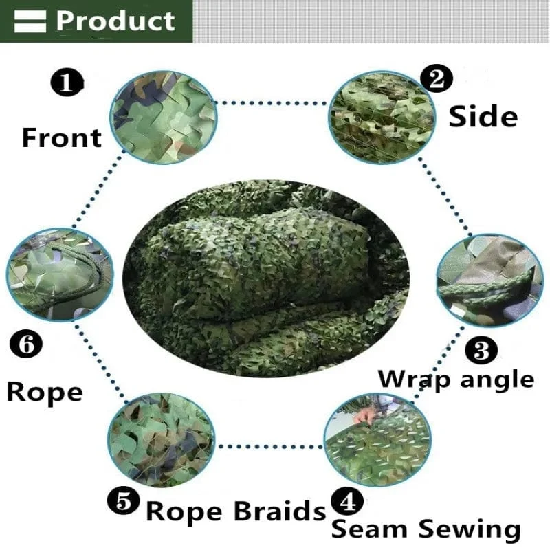 6x4m 2x3m Militär Tarnnetz Camo Netting Armee Netze Schatten Mesh Jagd Garten Auto Outdoor Camping Sonnenschutz Zelt