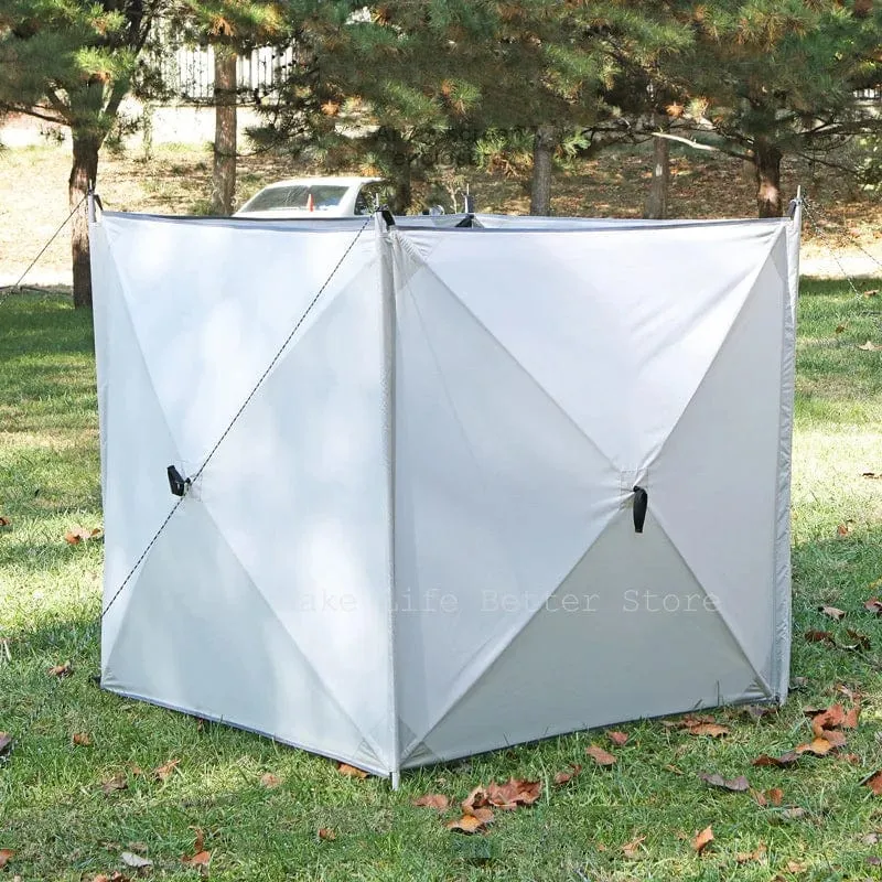 Klappbarer Winddichter Schild Outdoor Camping Windschutzscheibe Gasherd Brenner Windschutzscheibe Shelter Wind Picknick Camping Großes Panel