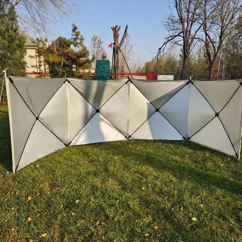 Klappbarer Winddichter Schild Outdoor Camping Windschutzscheibe Gasherd Brenner Windschutzscheibe Shelter Wind Picknick Camping Großes Panel