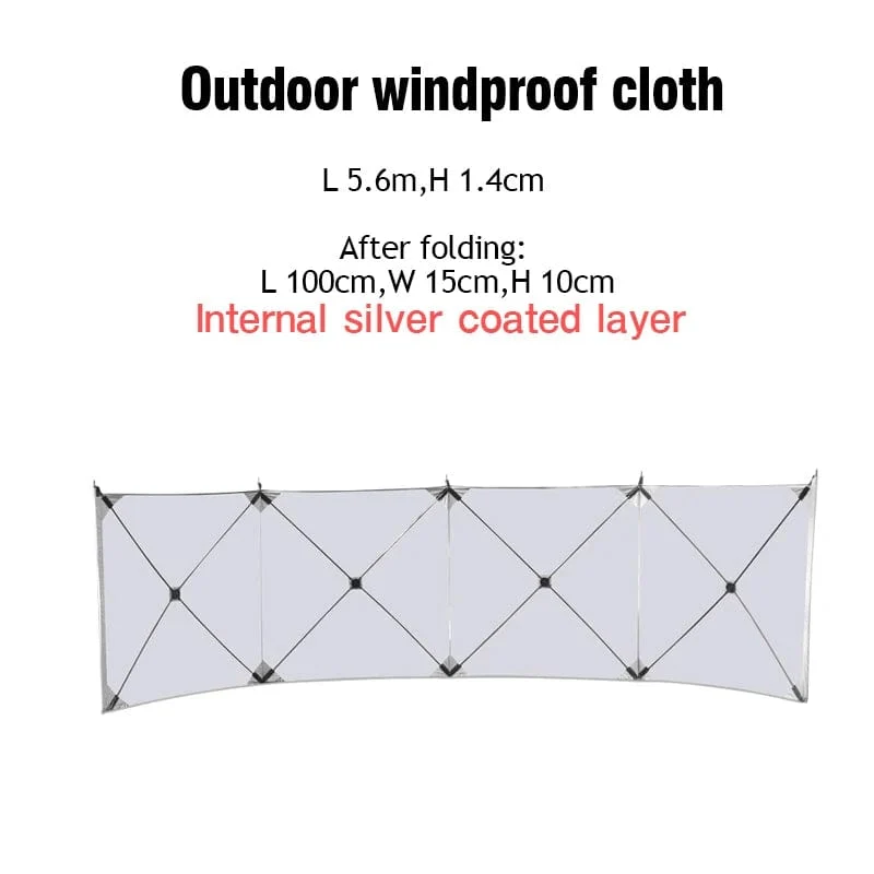 Klappbarer Winddichter Schild Outdoor Camping Windschutzscheibe Gasherd Brenner Windschutzscheibe Shelter Wind Picknick Camping Großes Panel
