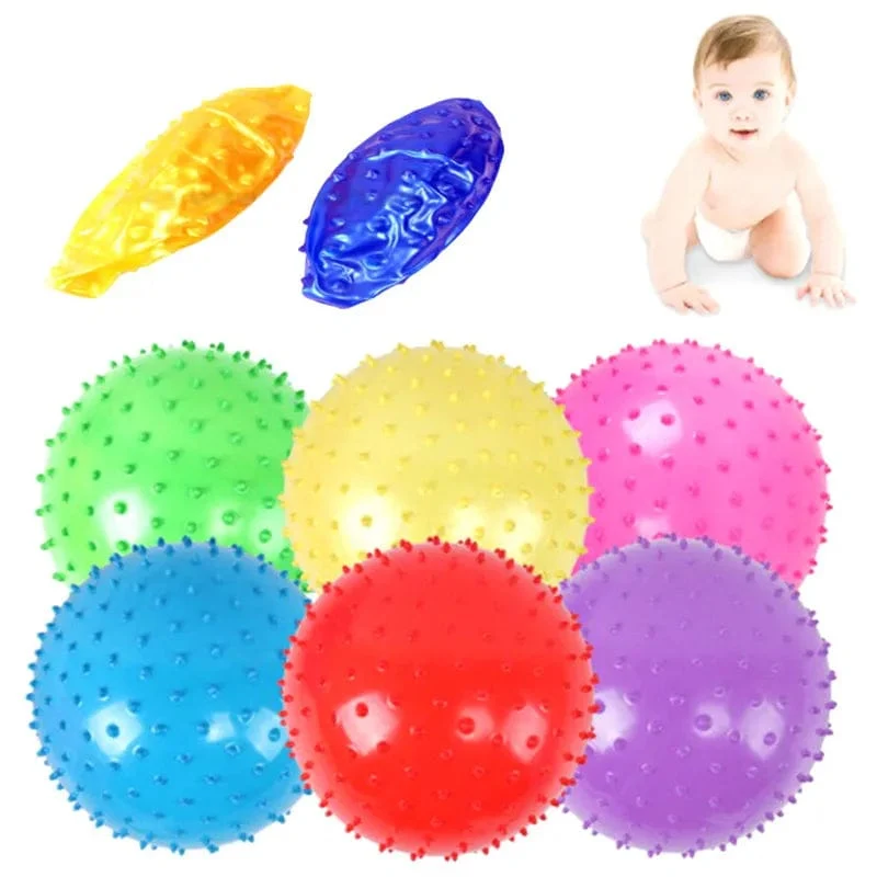 3Pcs 16cm Interaktive Spiele Kinder Aufblasbare Ball Gummi Spielzeug Baby Cartoon Dorn Großen Ballon Entwicklungs Kinder Ball Spielzeug