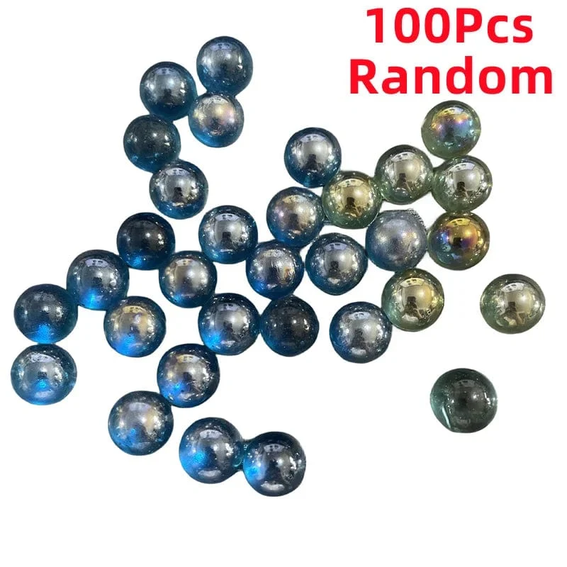 50/100 Stück 14 mm Glasmurmeln, Kugeln, Charms, transparent, Flipperautomat, Heimdekoration für Aquarium, Vase, Aquarium, Spielzeug für Kinder