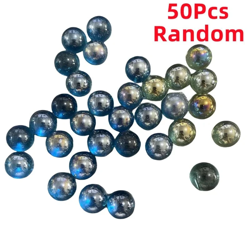 50/100 Stück 14 mm Glasmurmeln, Kugeln, Charms, transparent, Flipperautomat, Heimdekoration für Aquarium, Vase, Aquarium, Spielzeug für Kinder