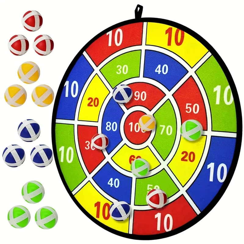 12 Sticky-Ball-Dartscheiben-Sets, Spielzeug für drinnen und draußen, Eltern-Kind-Interaktion, Geburtstagsgeschenke, Partyspiele, Zubehör