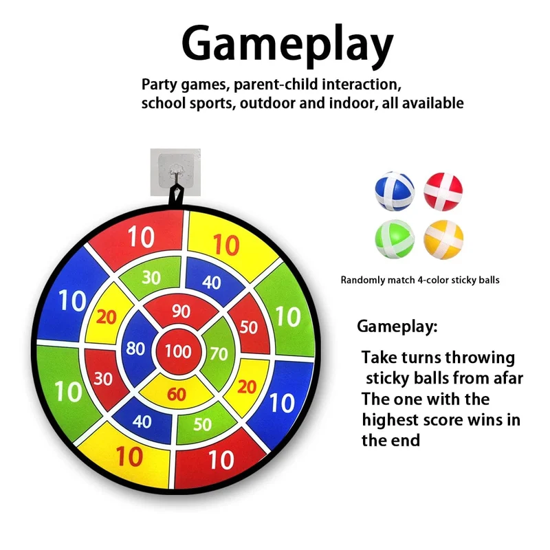 12 Sticky-Ball-Dartscheiben-Sets, Spielzeug für drinnen und draußen, Eltern-Kind-Interaktion, Geburtstagsgeschenke, Partyspiele, Zubehör