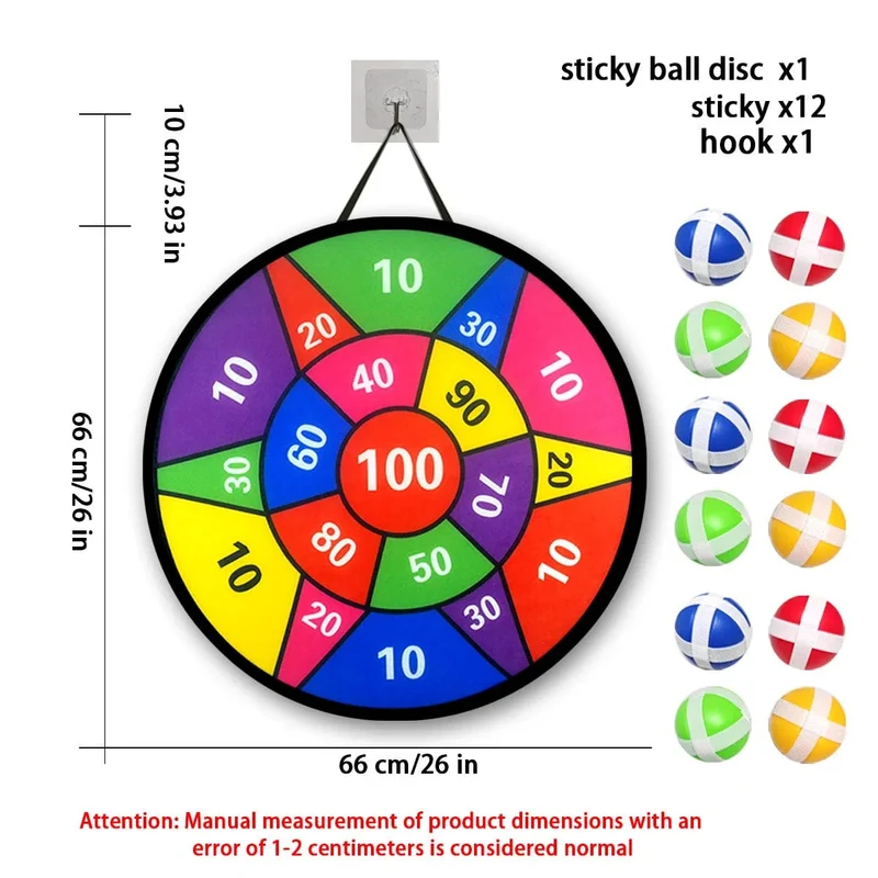 12 Sticky-Ball-Dartscheiben-Sets, Spielzeug für drinnen und draußen, Eltern-Kind-Interaktion, Geburtstagsgeschenke, Partyspiele, Zubehör