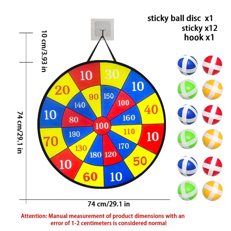 12 Sticky-Ball-Dartscheiben-Sets, Spielzeug für drinnen und draußen, Eltern-Kind-Interaktion, Geburtstagsgeschenke, Partyspiele, Zubehör
