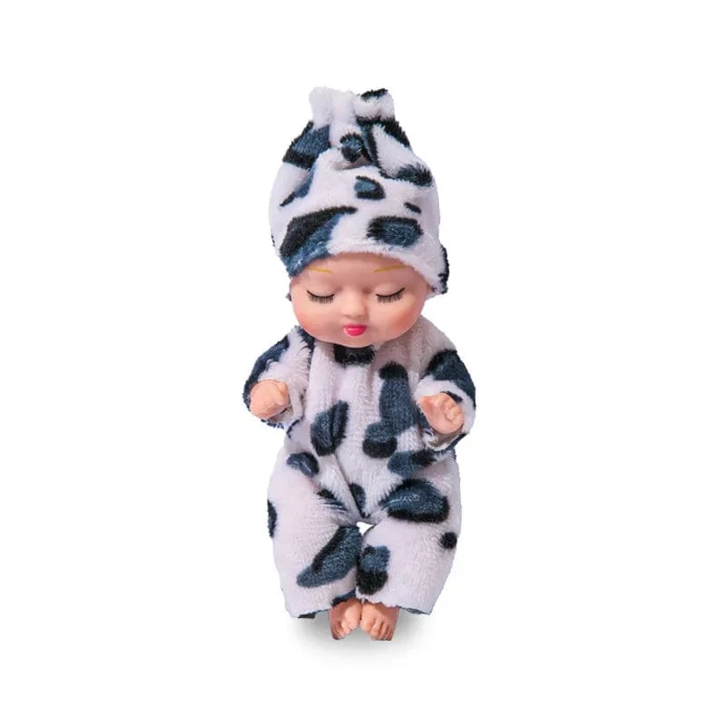 Neue Mode 11 cm Simulation Wiedergeburt Puppen Spielzeug Mini süße schlafende Baby Serie Puppe Cartoon Tier Spielzeug für Kinder Geburtstagsgeschenk