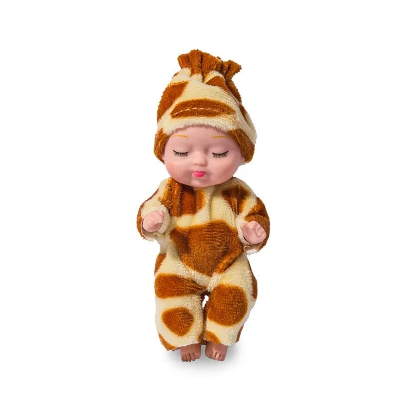 Neue Mode 11 cm Simulation Wiedergeburt Puppen Spielzeug Mini süße schlafende Baby Serie Puppe Cartoon Tier Spielzeug für Kinder Geburtstagsgeschenk