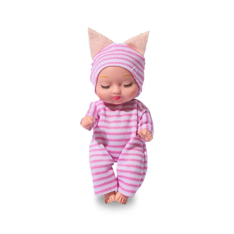 Neue Mode 11 cm Simulation Wiedergeburt Puppen Spielzeug Mini süße schlafende Baby Serie Puppe Cartoon Tier Spielzeug für Kinder Geburtstagsgeschenk