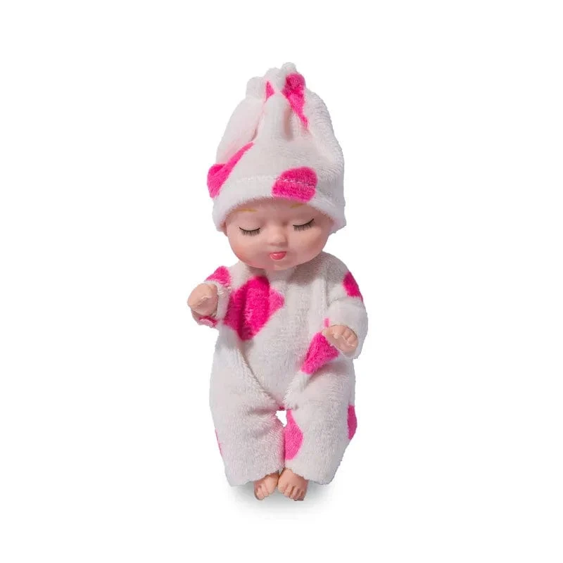 Neue Mode 11 cm Simulation Wiedergeburt Puppen Spielzeug Mini süße schlafende Baby Serie Puppe Cartoon Tier Spielzeug für Kinder Geburtstagsgeschenk