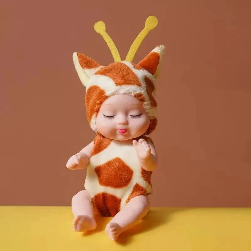 Neue Mode 11 cm Simulation Wiedergeburt Puppen Spielzeug Mini süße schlafende Baby Serie Puppe Cartoon Tier Spielzeug für Kinder Geburtstagsgeschenk