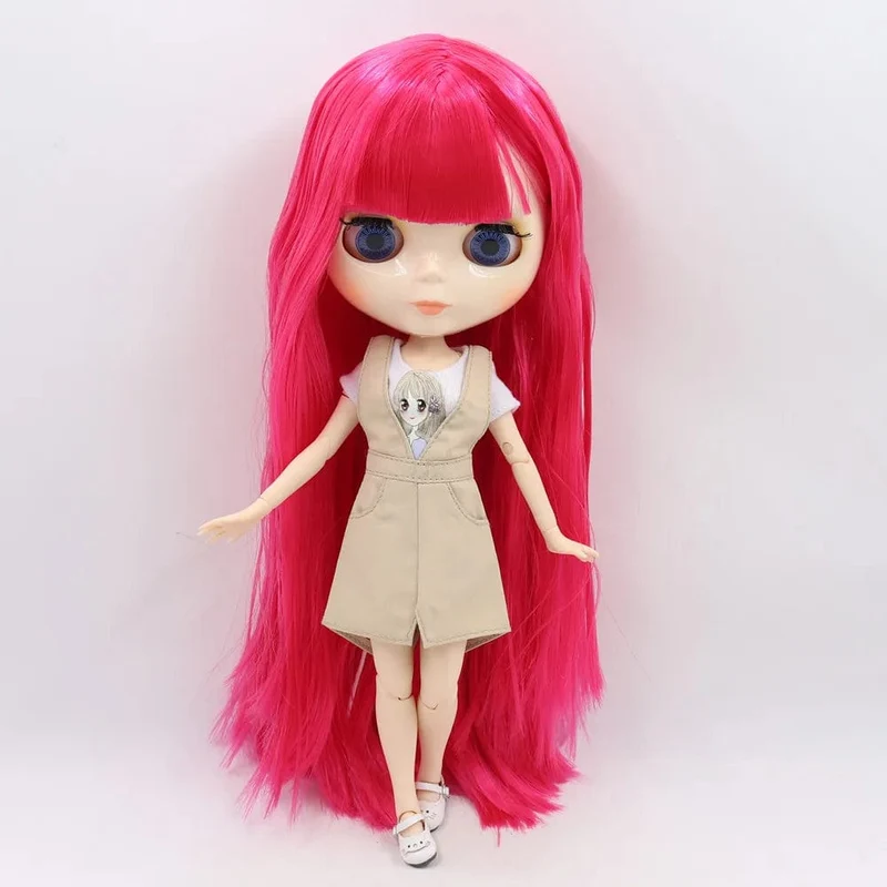 ICY DBS Blyth puppe 1/6 BJD Angepasst nude joint körper mit weiß haut, glänzend gesicht, blau hintergrund ist matte gesicht mädchen geschenk, spielzeug