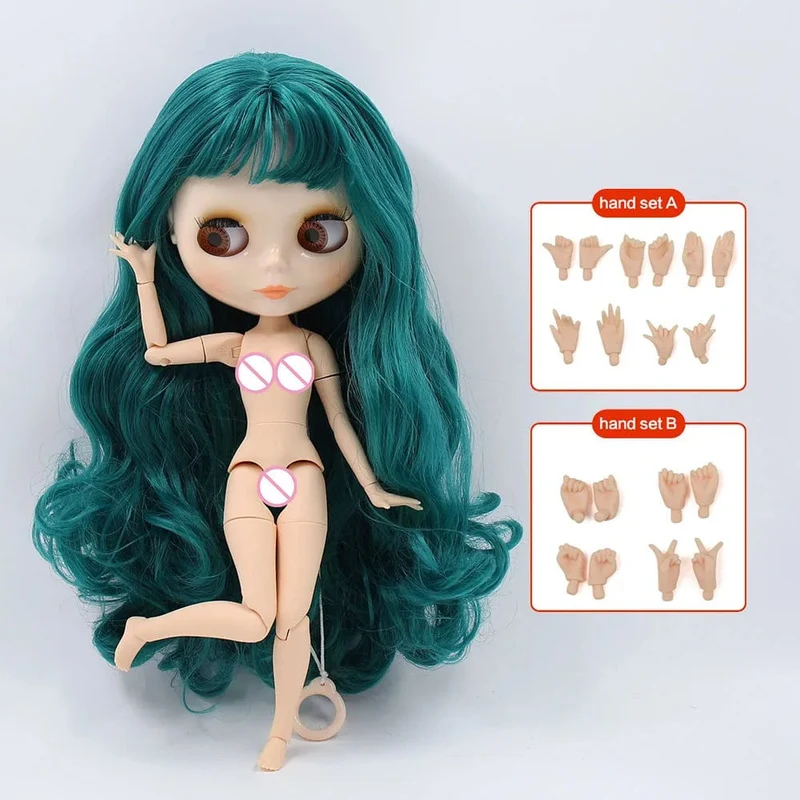 ICY DBS Blyth puppe 1/6 BJD Angepasst nude joint körper mit weiß haut, glänzend gesicht, blau hintergrund ist matte gesicht mädchen geschenk, spielzeug