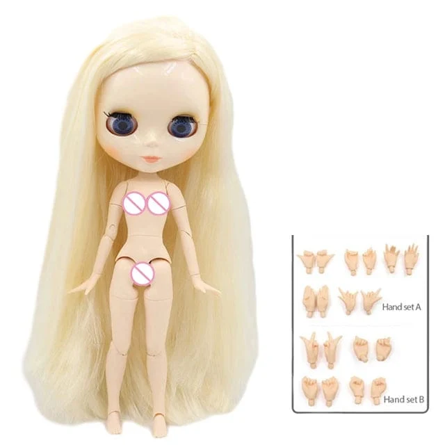 ICY DBS Blyth puppe 1/6 BJD Angepasst nude joint körper mit weiß haut, glänzend gesicht, blau hintergrund ist matte gesicht mädchen geschenk, spielzeug