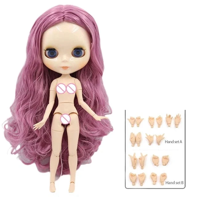 ICY DBS Blyth puppe 1/6 BJD Angepasst nude joint körper mit weiß haut, glänzend gesicht, blau hintergrund ist matte gesicht mädchen geschenk, spielzeug