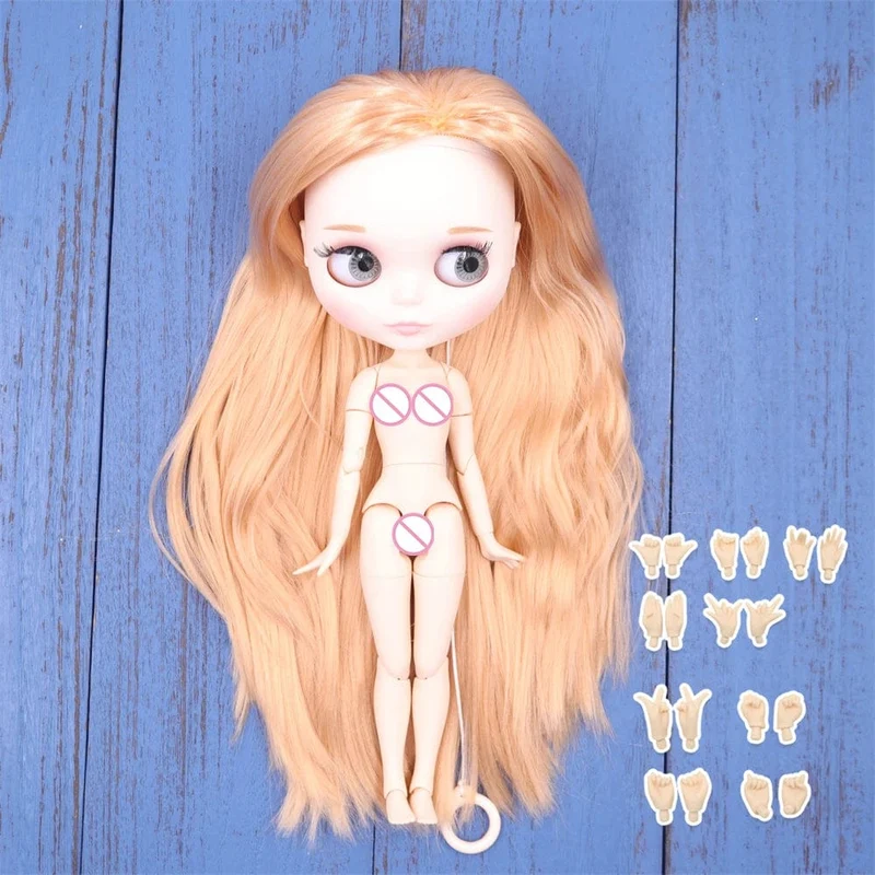 ICY DBS Blyth puppe 1/6 BJD Angepasst nude joint körper mit weiß haut, glänzend gesicht, blau hintergrund ist matte gesicht mädchen geschenk, spielzeug
