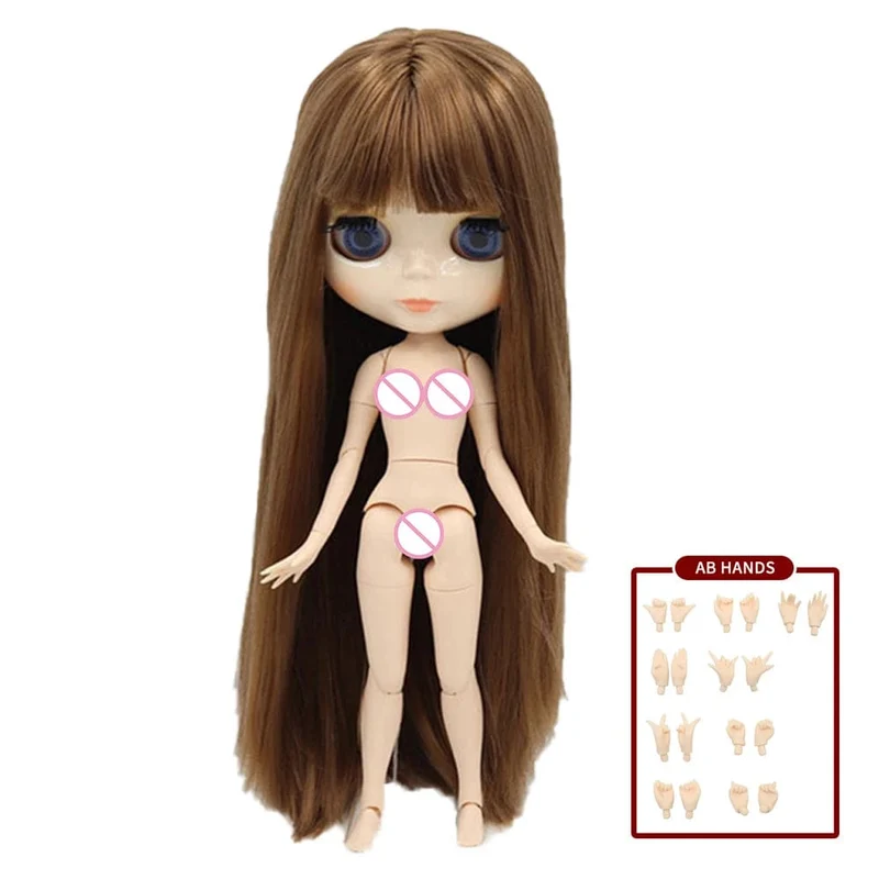 ICY DBS Blyth puppe 1/6 BJD Angepasst nude joint körper mit weiß haut, glänzend gesicht, blau hintergrund ist matte gesicht mädchen geschenk, spielzeug
