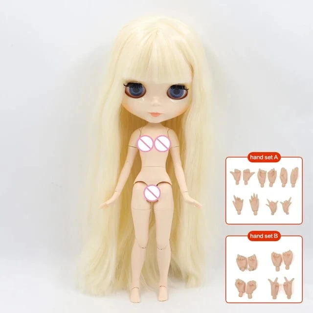 ICY DBS Blyth puppe 1/6 BJD Angepasst nude joint körper mit weiß haut, glänzend gesicht, blau hintergrund ist matte gesicht mädchen geschenk, spielzeug