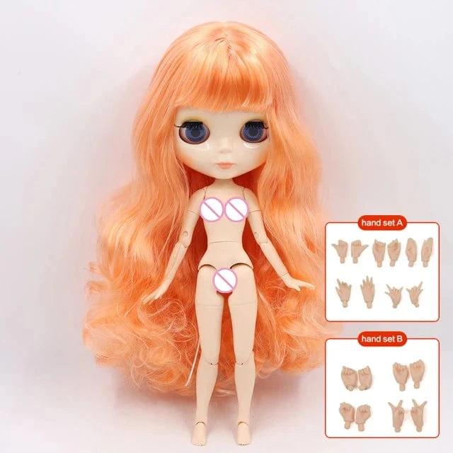 ICY DBS Blyth puppe 1/6 BJD Angepasst nude joint körper mit weiß haut, glänzend gesicht, blau hintergrund ist matte gesicht mädchen geschenk, spielzeug
