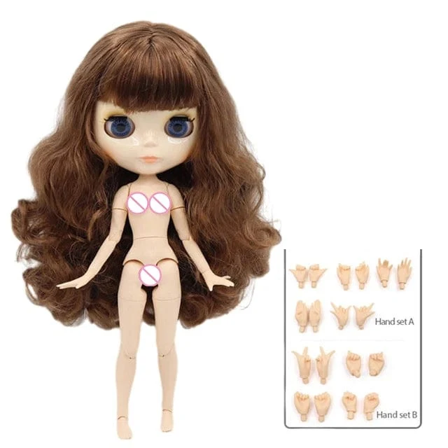 ICY DBS Blyth puppe 1/6 BJD Angepasst nude joint körper mit weiß haut, glänzend gesicht, blau hintergrund ist matte gesicht mädchen geschenk, spielzeug