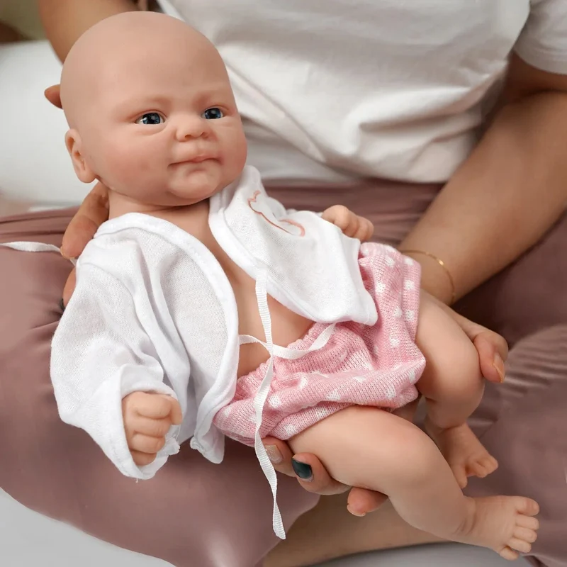14 zoll Volle Körper Silikon Bebe Mädchen "Coco" Puppen Junge "Isaac" Puppe Weich Lebensechte Baby DIY Blank Spielzeug
