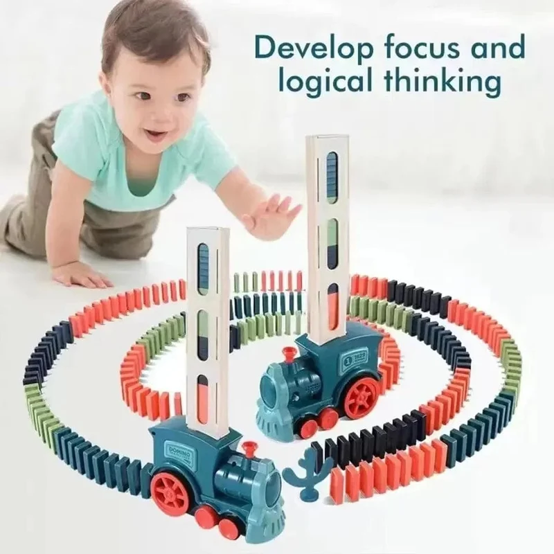 Domino-Zug, Spaß, automatische Platzierung, elektrischer Zug, pädagogisches Kinderspielzeug, Auto, Kinderspiele, Domino-Zug-Spielzeug, Gami