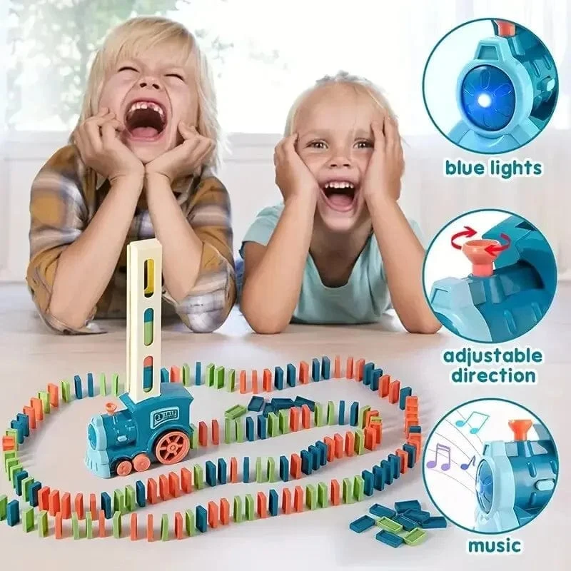 Domino-Zug, Spaß, automatische Platzierung, elektrischer Zug, pädagogisches Kinderspielzeug, Auto, Kinderspiele, Domino-Zug-Spielzeug, Gami