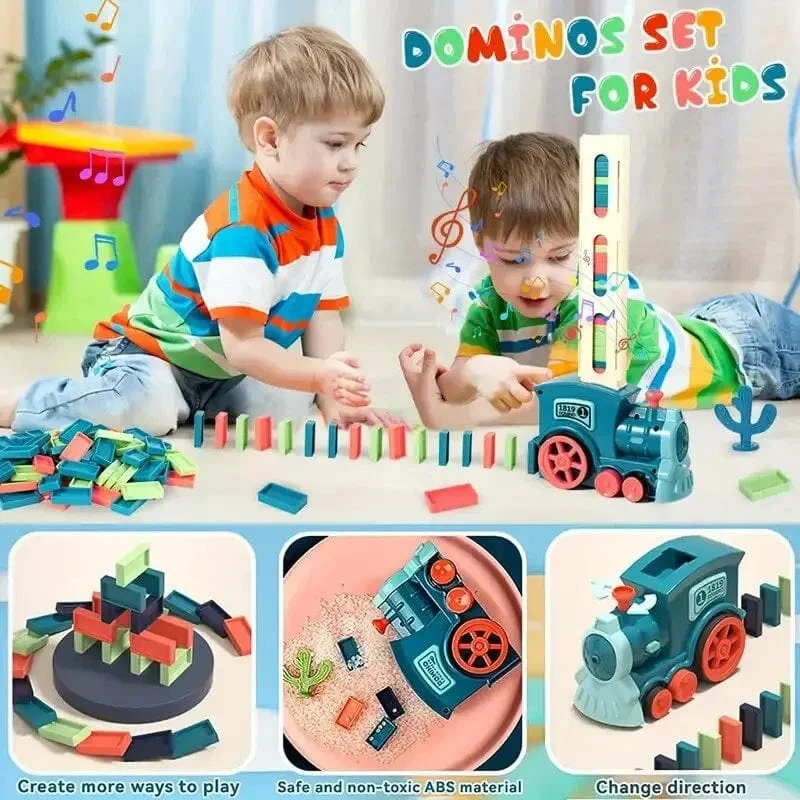 Domino-Zug, Spaß, automatische Platzierung, elektrischer Zug, pädagogisches Kinderspielzeug, Auto, Kinderspiele, Domino-Zug-Spielzeug, Gami
