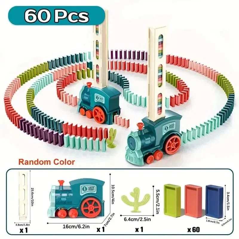 Domino-Zug, Spaß, automatische Platzierung, elektrischer Zug, pädagogisches Kinderspielzeug, Auto, Kinderspiele, Domino-Zug-Spielzeug, Gami