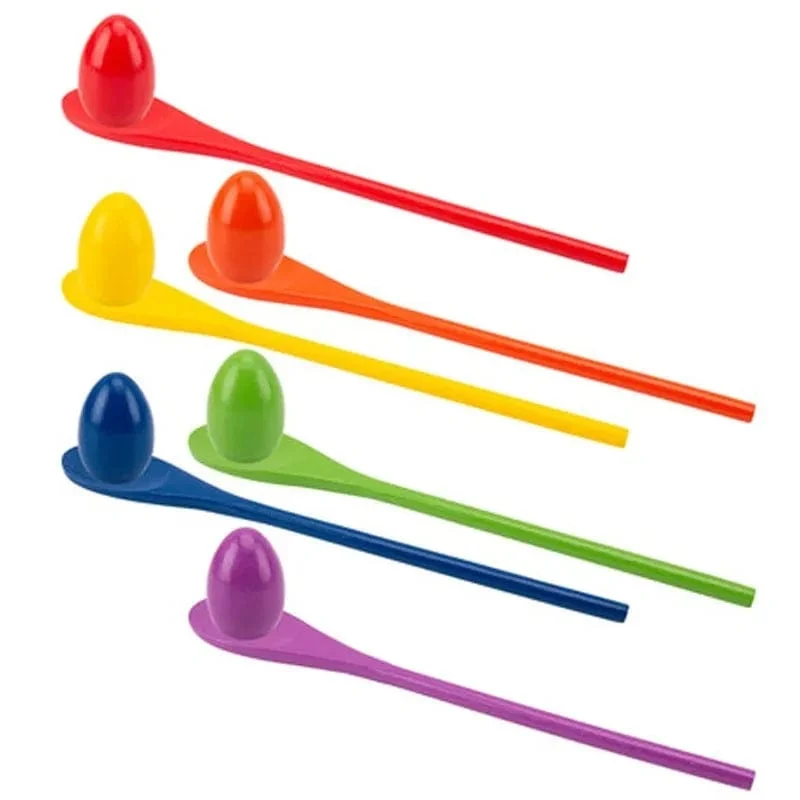 Kinder Outdoor Fun Spiel Spielzeug Ei Löffel Balance Sport Holz Löffel Werfen Ball Gefühl Ausbildung Frühe Bildung Puzzle Party Spiel