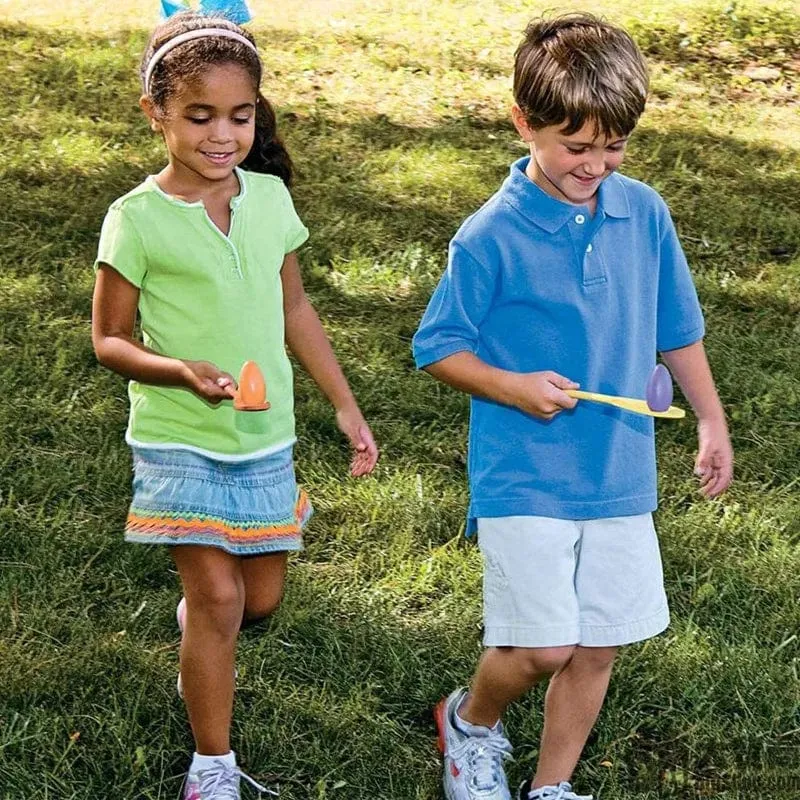 Kinder Outdoor Fun Spiel Spielzeug Ei Löffel Balance Sport Holz Löffel Werfen Ball Gefühl Ausbildung Frühe Bildung Puzzle Party Spiel