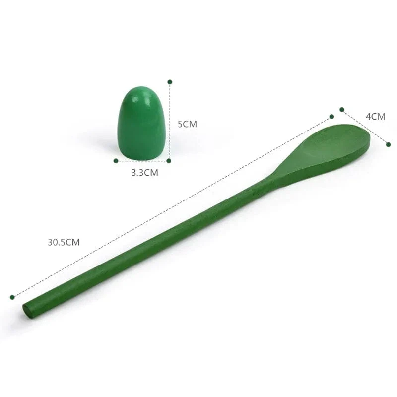Kinder Outdoor Fun Spiel Spielzeug Ei Löffel Balance Sport Holz Löffel Werfen Ball Gefühl Ausbildung Frühe Bildung Puzzle Party Spiel