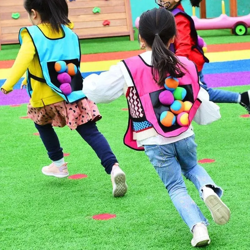 Outdoor Sport Spiel Requisiten Weste Klebrige Jersey Weste Spielweste Weste Mit Sticky Ball Werfen Spielzeug Für Kinder Kinder Sport Spielzeug
